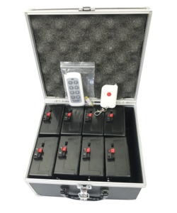 Système de tir de feux d'artifice froids sans fil 8Cue pour scène intérieure avec télécommande, effets sonores puissants, sans danger, sans fumée, écologique - Product Image 2