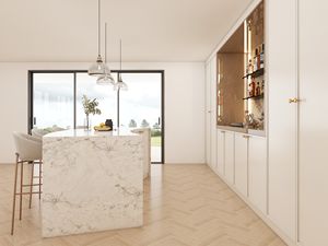 Gabinetes de Cocina Modernos de Lujo, Completamente Laminados en PVC sobre MDF, Muebles Blancos para el Hogar, Juego de Gabinetes de Cocina - Product Image 2