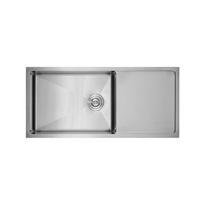 手作りの304ステンレス製キッチンシンク、大型100*44cm、プレート付き - Product Image 1