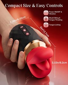 Vibrador de Lengua con Control por Aplicación, Juguetes Sexuales para <span class=keywords><strong>Mujeres</strong></span> y Parejas, con Agarre Ergonómico de Corte Diamante, Vibradores Anales y Clitorales de Lujo, Juguete Kiss Rose - Product Image 6