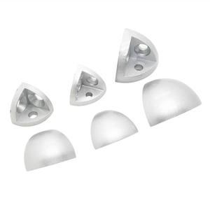 Profil en aluminium incurvé personnalisé rainure en T renfort de connexion d'<span class=keywords><strong>angle</strong></span> connecteur de Support externe en métal support d'<span class=keywords><strong>angle</strong></span> rond à trois voies - Product Image 5