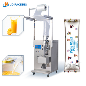 automatic juce pure water milk bar ice lolly pop pack sachet liquid pouch sachet packaging fruit juice packing machine