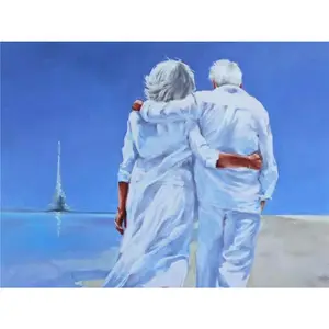 Peinture de diamant en or personnalisé, décor de maison, perceuse complète 5D, avec paysage de mer, à faire soi-même, Art mural, à la mode - Product Image 1