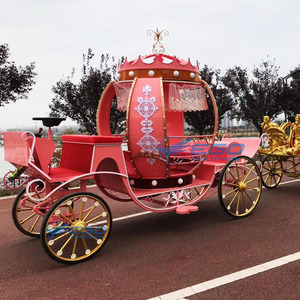 Chariot de Mariage Électrique Royal Populaire en Métal, Modèle Citrouille de Noël à 4 Roues, Idéal pour les Visites Touristiques - Vente Flash - Product Image 6