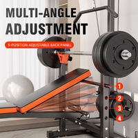 Banc de musculation multifonction réglable, banc de musculation pliable pour l'entraînement de force, banc de press à la poitrine combiné