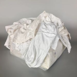 أكياس قماش بيضاء للتنظيف الصناعي 100% قطن، وزن 25 كجم، قصاصات قماش بيضاء للرسامين، مناسبة لقص القمصان - Product Image 1