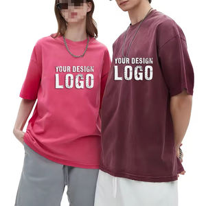 T-shirt pour homme décontracté ample de style sportif, dégradé de couleurs, surdimensionné, vente en gros, personnalisable, manches courtes, lavé, vintage - Product Image 4