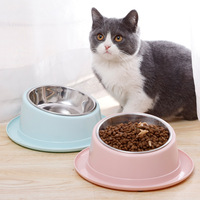 Doe fabricant OEM logo personnalisé mangeoire pour chat bol de nourriture Anti-fourmi pour chat accessoires pour chien bol en acier inoxydable de qualité