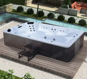 Yacuzzi-bañera de hidromasaje para exteriores, 6-10 asientos, gran piscina, masaje con cascada, Tv