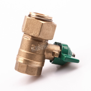 Robinet à bille en laiton avec poignée papillon verte DN15 fileté pour le contrôle du débit d'eau - Product Image 3