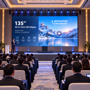 Pantalla LED Plegable Grande de 135 Pulgadas P1.56, Pantalla LED con Ruedas Elevables para Conferencias de Presentación de Productos Corporativos - Product Image 5