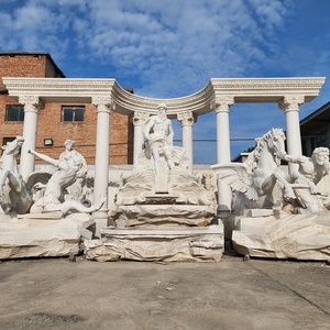 Grande <span class=keywords><strong>fontaine</strong></span> de Trevi <span class=keywords><strong>en</strong></span> marbre blanc, style baroque romain, <span class=keywords><strong>fontaine</strong></span> d'eau de jardin extérieure, statue sculptée à la main <span class=keywords><strong>en</strong></span> <span class=keywords><strong>pierre</strong></span> <span class=keywords><strong>pour</strong></span> villa, hôtel - Product Image 6