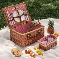 Panier Cadeau en Osier Écologique et Durable avec Poignées pour Rangement et Utilisation Polyvalente – Vente en Gros Usine
