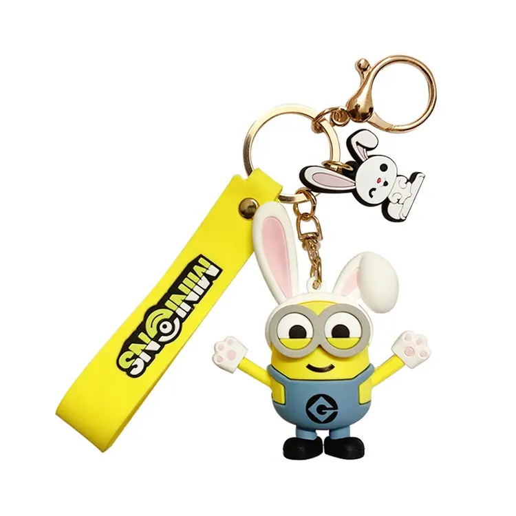 Minions cartoon keyring new fashion pendant accessories custom Factory price keychains