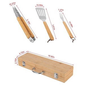 Juego <span class=keywords><strong>de</strong></span> herramientas <span class=keywords><strong>de</strong></span> barbacoa <span class=keywords><strong>de</strong></span> acero inoxidable OEM, <span class=keywords><strong>utensilios</strong></span> <span class=keywords><strong>de</strong></span> jardín para asar y acampar, accesorios <span class=keywords><strong>de</strong></span> madera, <span class=keywords><strong>utensilios</strong></span> <span class=keywords><strong>de</strong></span> barbacoa para acampar - Product Image 3