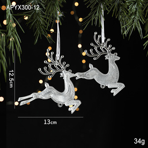 Décorations de Noël 2025 : Pendentifs en cristal, cerf, arbre de Noël, ornements suspendus pour fête du Nouvel An, cadeaux - Product Image 2