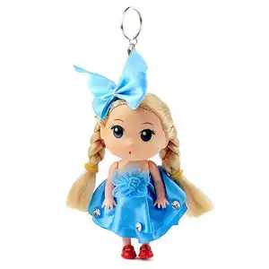 Cadeau promotionnel mignon Mini poupées en vinyle porte-clés femmes sac pendentif mode poupées en plastique fille jouets voiture porte-clés