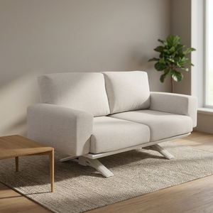 Sofá Cama Moderno de Tres Plazas, Tapizado en Cuero PU, Relleno de Espuma, Patas Metálicas, Respaldo Firme, Diseño Minimalista, Muebles para Sala de Estar - Product Image 5