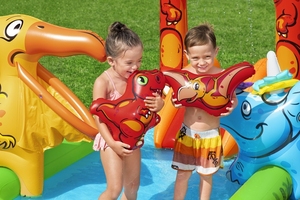 Centro de juegos inflable personalizado de fábrica para niños PVC Dinosaur Kid Play Pool con rociador incorporado <span class=keywords><strong>Bestway</strong></span> 53160 - Product Image 2
