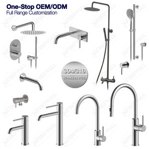 Grifo Monomando de Acero Inoxidable 304 Watermark para Lavabo de Baño, Grifo Mezclador PVD Dorado Cepillado para Lavabo, Mezclador de Agua Fría y Caliente - Product Image 2