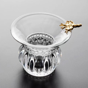 Colador de té de acero inoxidable con mango de ébano, superficie pulida, diseño vintage de loto y pez, para accesorios de juego de té - Product Image 4