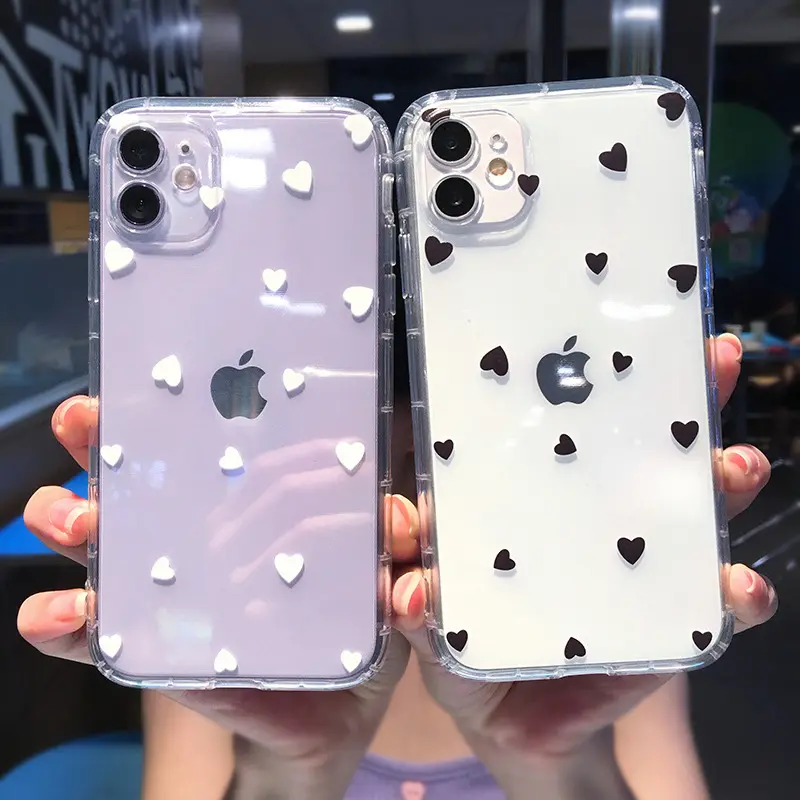 TPU transparent love fall-fest weiche hülle handyhülle für iphone 15 14 13 pro max