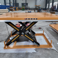 Table élévatrice à ciseaux hydraulique électrique à faible hauteur 1000 kg, table de levage multi-tailles pour opérations de manutention en atelier