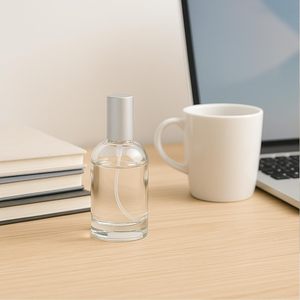 50ml Cylindrical Crimp Cap Perfume Flat Shoulder <b>Spray</b> <b>Bottles</b> <b>Empty</b> Glass Perfume <b>Bottle</b> - Product Image 4