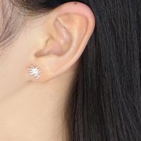 Anting VIANRLA Perak Sterling 925 Perhiasan Anting Bunga 3D Gaya Fashion Grosir