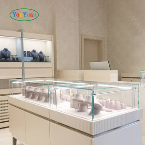 Espositore in vetro commerciale più popolare Youyuan con Design personalizzato <span class=keywords><strong>e</strong></span> illuminazione a Led MDF gioielli Display per negozio - Product Image 3