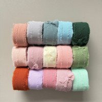 Ruban en organza de chiffon solide 30 mm (1 1/4 pouce) – Vente en gros, ruban artisanal coloré à motif floral pour emballage cadeau