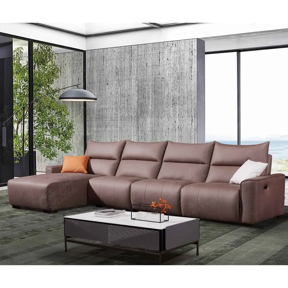 البيع من المصنع مباشرة أريكة قماشية ذكية مخصصة تكنولوجيا جديدة أريكة غرفة معيشة من عدة قطع أثاث