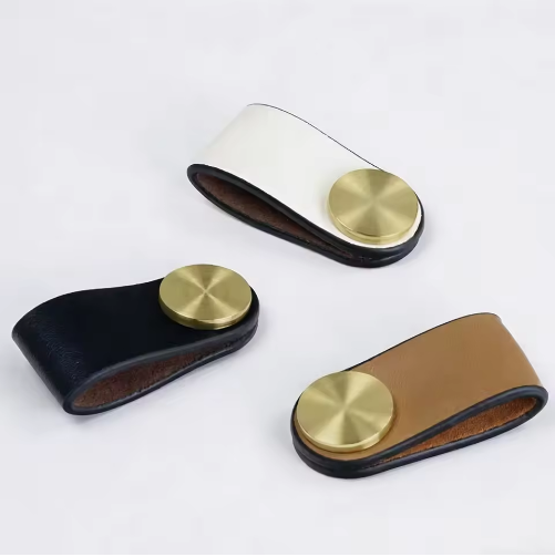 New Style PU Leather Furniture Cabinet Handle Kitchen Dresser Cabinet Furniture Handle and Knob