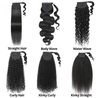 Extensions de cheveux humains brésiliens 100 % naturels, grade 10A, bouclés, avec cordon de serrage, cuticules alignées, pour femmes noires, vente en gros