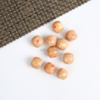Perles pour Cheveux en Bois Naturel, Perles Peintes d'Inspiration Africaine pour Tresses et Dreadlocks