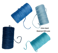 Ficelle de jute en vrac à faible quantité minimale de commande en stock 2 plis 3mm de jute colorée 100m