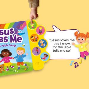 Livre audio interactif OEM ODM à 6 boutons en anglais, personnalisable en plastique pour l'apprentissage des comptes en vers chrétiens pour les enfants d'âge préscolaire - Product Image 2