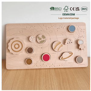 Jouets <span class=keywords><strong>Montessori</strong></span> JET, jouets d'exploration spatiale, ensemble sensoriel en bois de hêtre, jouets éducatifs, matériaux du système solaire pour enfants - Product Image 1