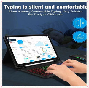 2022 OEM PU Da Thông Minh Bàn Phím Không Dây Trường Hợp Đối Với IPad10 10.9 Pro11 New Chống Sốc Bút Chì Chủ Với Cắt Kéo Hoạt Động Phong Cách - Product Image 2