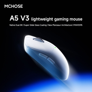 MCHOSE A5V3 Wireless <b>Mouse</b>, Gaming <b>Mouse</b>, <b>Wired</b>/2.4GHz/Tri-Mode Esports, Long Battery Life, PAW3395, Slim Design - Product Image 2