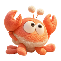 CPC OEM ODM conception de jouets animaux marins en peluche certifiés CE personnalisés gros yeux peluche crabe peluche pour cadeaux