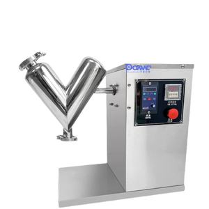 เครื่องผสมอาหารเคมีแบบ V ขนาดเล็ก ทำจากสแตนเลส สำหรับผสมผงแห้งและเม็ดยา พร้อมมอเตอร์ปั๊มแบบแขนเดี่ยวและแขนคู่ - Product Image 1