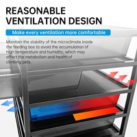 Système d'étagères pour reptiles en plastique solide et alliage d'aluminium Repteer, boîte d'enclos durable pour reptiles, montage facile et sécurisé