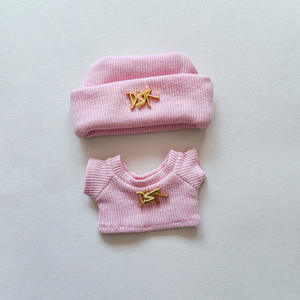 Traje de Punto de Primera a Tercera Generación para Ropa de Bebé, Caja Ciega de Juguetes de Dibujos Animados Labubu Macaron de 17 cm, Fiesta Sentada para Muñecas - Product Image 3