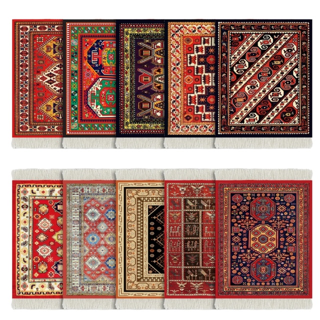 Factory Direct Supply Custom Turkey Tassel Persian Style Muslim Prayer Mat Mosque Mouse Pad Carpet Sajadah Mat Rugs