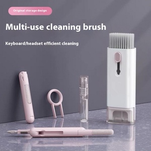 All-in-One Multi-Function Earphone Phone Keyboard Screen Cleaning <b>Brush</b> Set Key Dust Removal Tool Made Plastic - Product Image 5