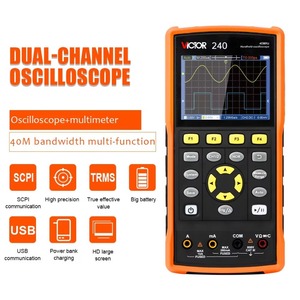 Oscilloscope numérique portable pour automobile 240 avec multimètre, deux canaux, bande passante 40 MHz, compteur électronique USB SCPI - Product Image 2