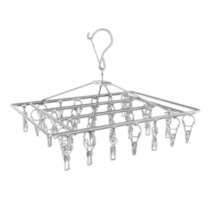 Вешалка для сушки одежды из нержавеющей стали Складная полка для сушки с несколькими стержнями в форме крыла вешалка для детской одежды для балкона в помещении - Product Image 2