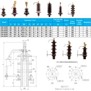 ANSI EN DIN Standard Transformer isolant bague assemblage partie métallique EN laiton transformateur haute tension isolant EN porcelaine