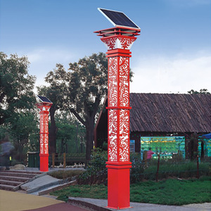 เสาไฟถนนโซลาร์เซลล์ Yueyan 4M สไตล์จีน ทำจากสแตนเลส - Product Image 1